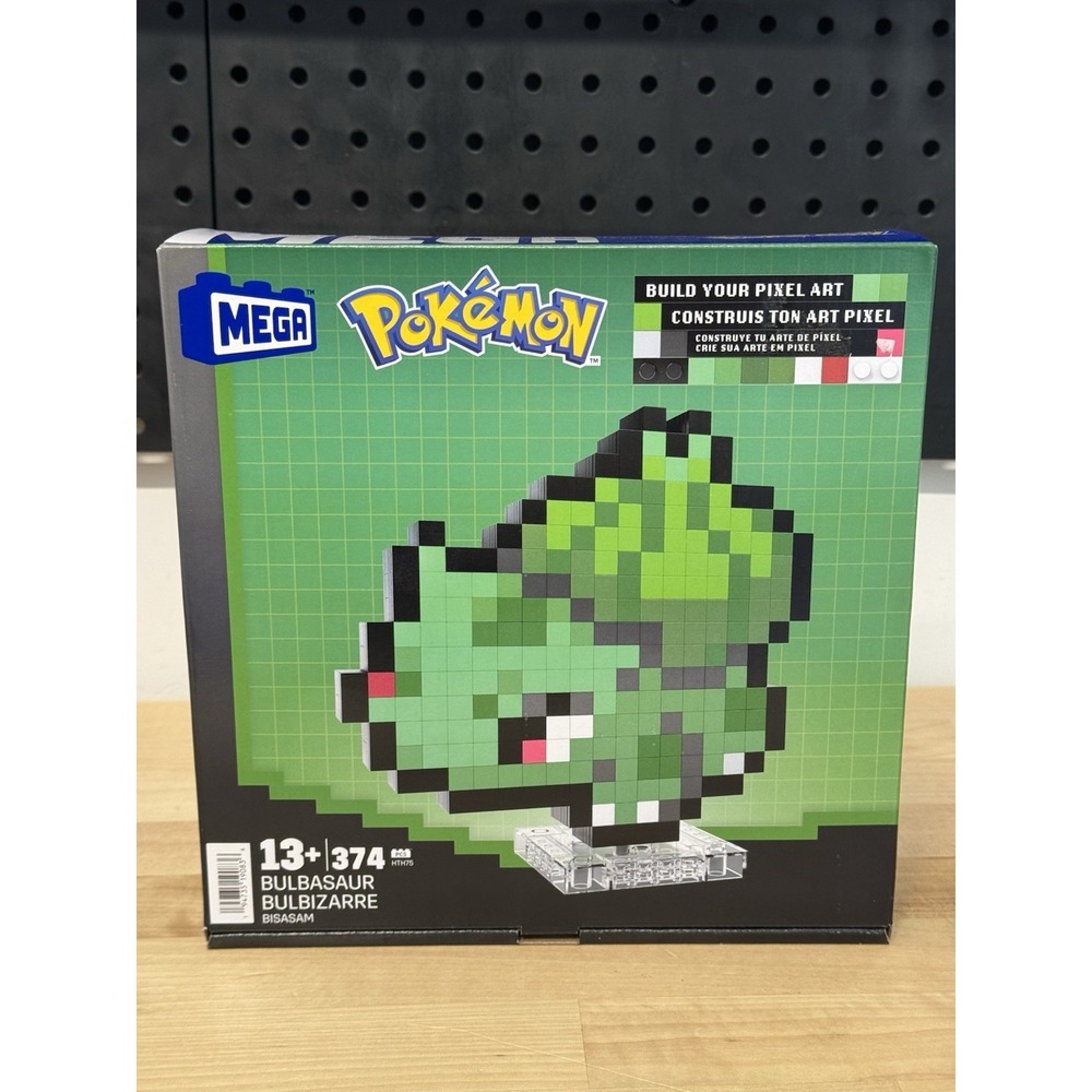 MEGA BLOKs‎ Blocks Pokemon Bulbasaur Pixel 8-Bit Art Action Figure 400pc NEW